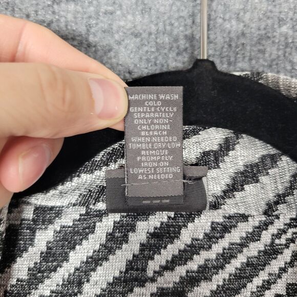 ADDITIONS BY CHICOS Silver Black Zebra Animal Print Cardigan SIZE 3 US XL 16 - Picture 9 of 10